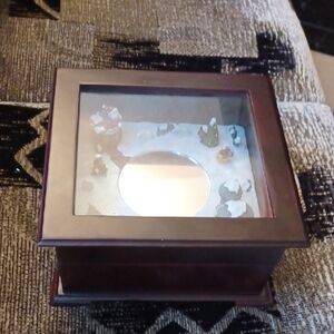 $4 Add-on Elegant Brown Wooden Display Box - Incomplete